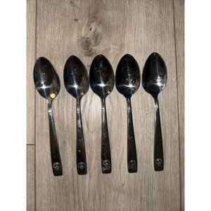 5 PCs Oneida USA‎ Stainless Silverware OHS293 Teaspoons